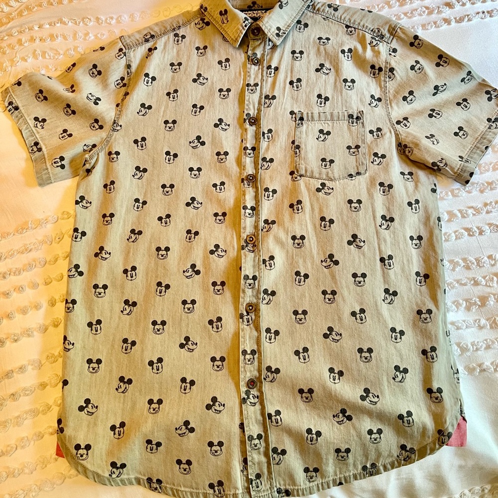 Mickey Mouse Button Down Untuck Shirt